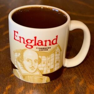 Starbucks England Mug - Red and Brown Design